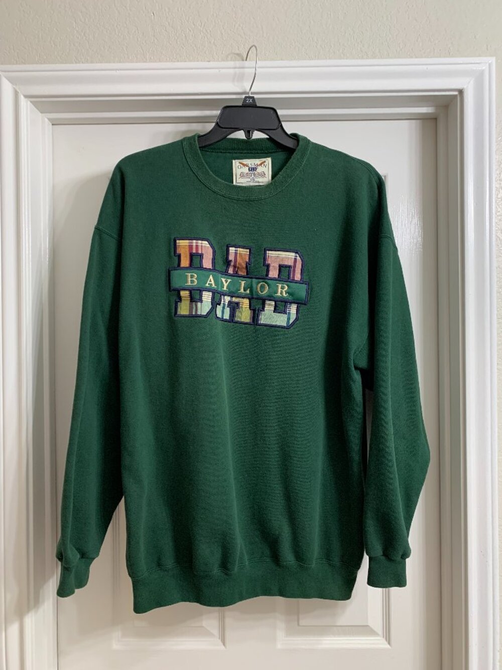 Vintage Men's Green Baylor Dad Sweatshirt, Size XXL
